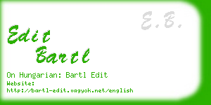 edit bartl business card